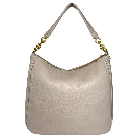 Furla Pebbled Leather Hobo Bag in Sabbia Taupe with Chain Strap and Dust Bag - Picture 5 of 15